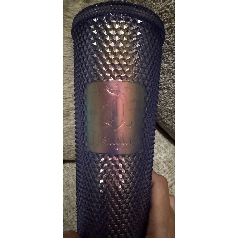 NWT Disneyland Resort x Starbucks Blue-Purple Iridescent Studded Tumbler